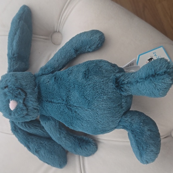 Jellycat Bashful Teal Bunny 7.1x3.5" Soft & Plush BNWT Authentic - Picture 4 of 7